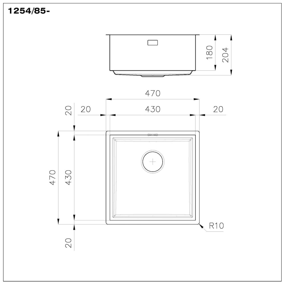 Lavello Foster 1254 856 60 cm | Acciaio Inox 470x470
