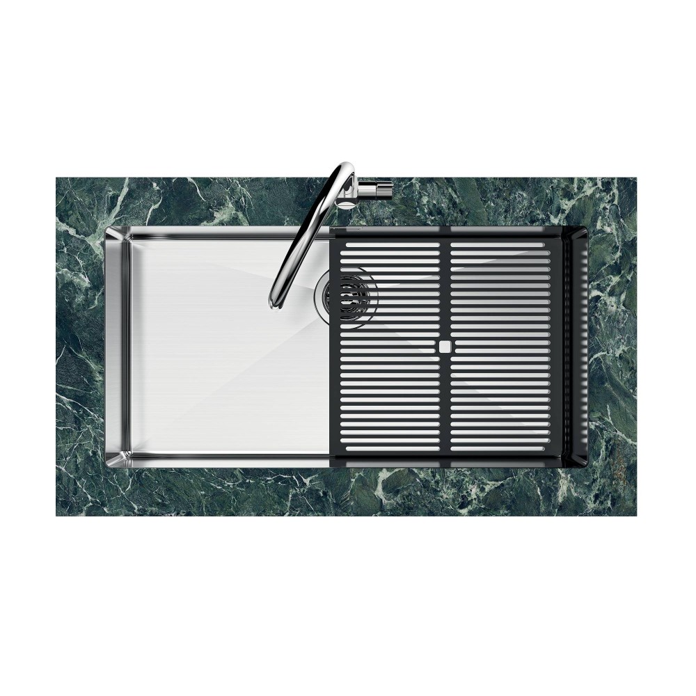 The sink Foster 1717 856 80 cm | 75x44 cm, 1 Bath, Stainless Steel - Duegstore