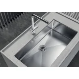 El fregadero Foster 1717 856 80 cm silencio 75x44 cm, 1 Baño, Acero inoxidable - Duegstore