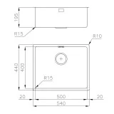 Раковина Foster 2155 856 Интенсив 500x400: Дизайн и функциональность для вашей кухни