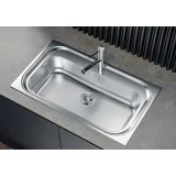 The sink Foster 1 tub 80 cm - Stainless steel Brushed