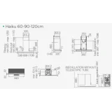 Стена капюшона Elica HAIKU BL/A/120 см черный цвет