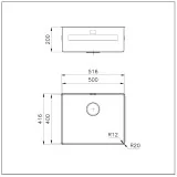 The sink Foster 51x41 cm,Acciaio Inox,1 Bath,Modello 4350008