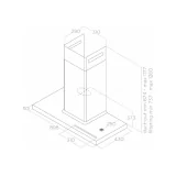 Cappa a parete Elica BIO nero cornice in rovere design naturale e prestazioni elevate