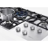 Gas cooking plan Foster Milan 120 cm, 5 Cookers, Design Filotop, Stainless Steel Brushed - Duegstore