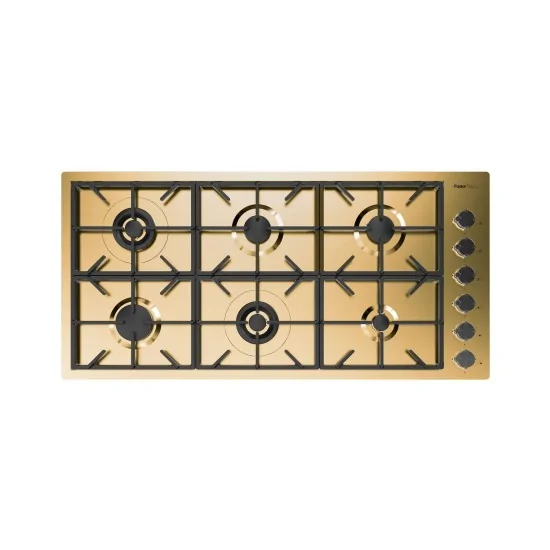 Foster 7639 009: Professional gas hob for your kitchen, 6 powerful fires, gold finish, buy now on Duegstore!