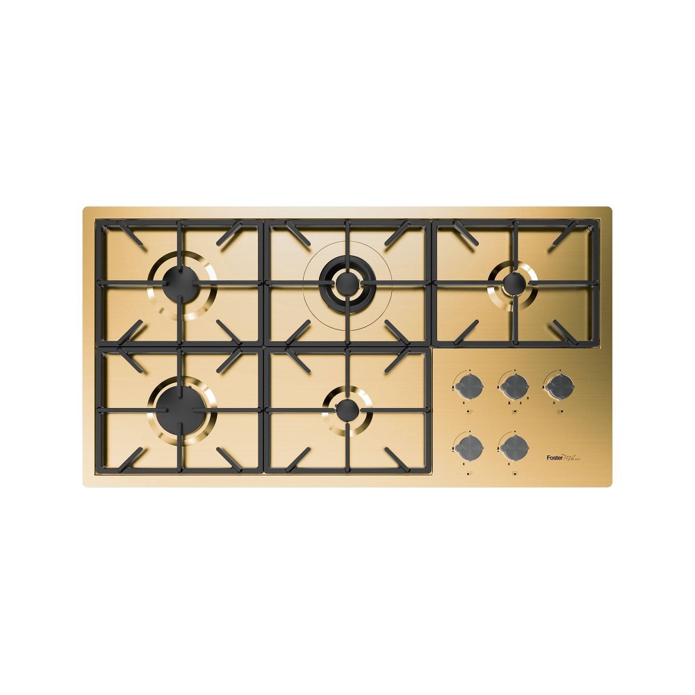 Piano Cottura a Gas Foster Milano Gold 7638 009: 5 Fuochi, Potenza e Design