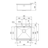 Kitchen sink Foster 1031 050: Modern design and functionality