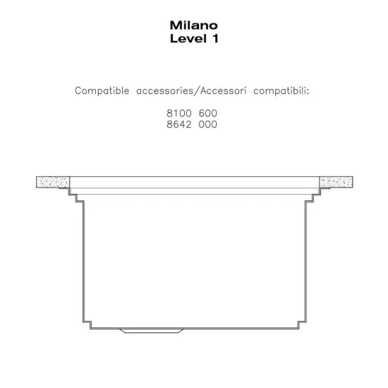 Fregadero de cocina Foster 1018 050 - Acero inoxidable, bañera, diseño moderno