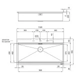 Küchenspüle Foster 1018 050 - Edelstahl, Badewanne, modernes Design