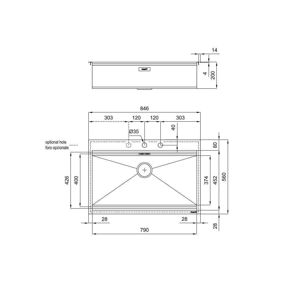 Professional kitchen sink: Foster 1025 050 at the best price