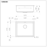 水槽 Foster Quadra EVO 1255 050 - 无污名 铁磨-60厘米基座
