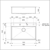 Küchenspüle Foster Quadra R12 1 Wanne 80 cm - Edelstahl - 1737 050