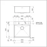Lavello da cucina Foster 60 cm - Acciaio Inox - Modello 1735 050