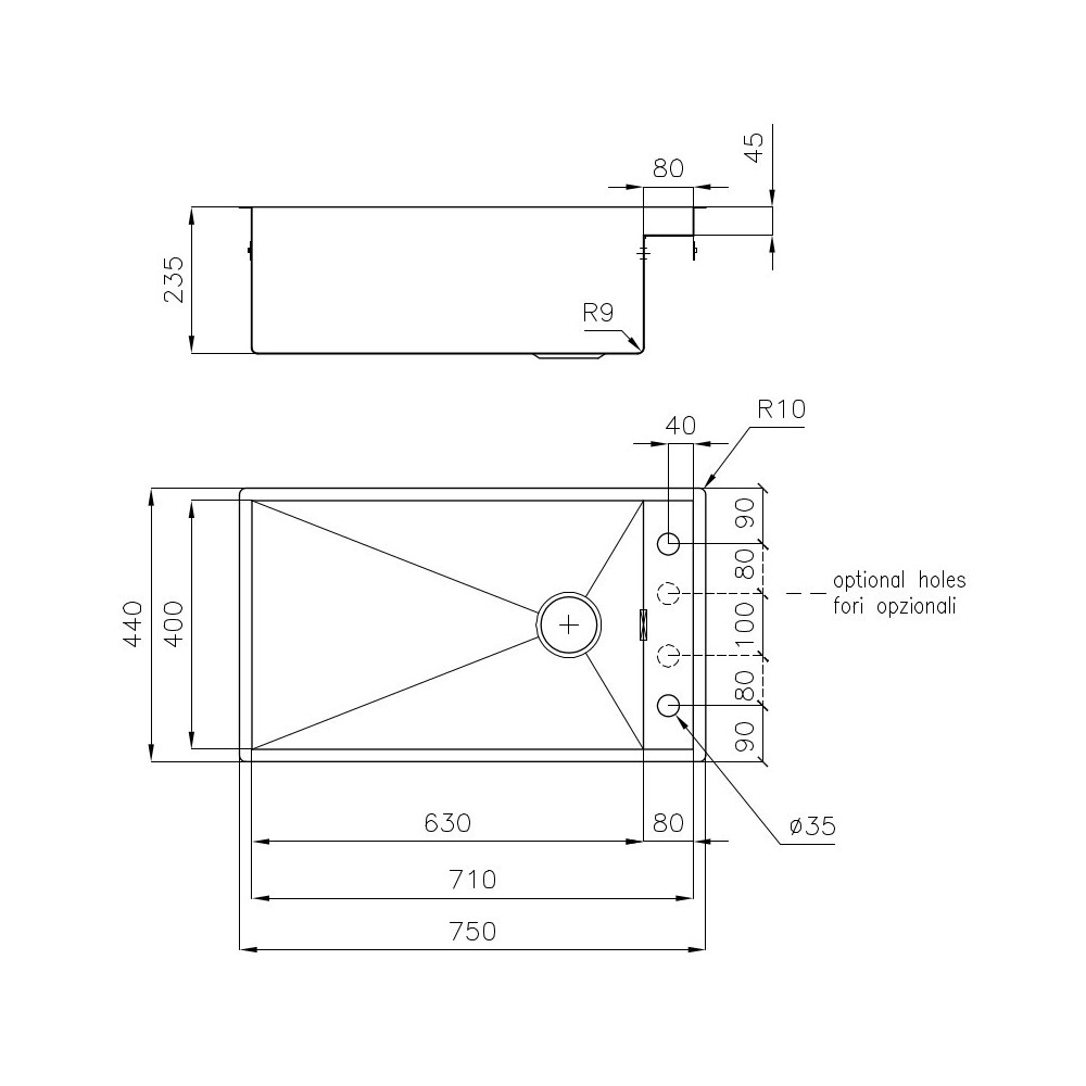 fregadero de cocina 80 cm Foster: Calidad y Diseño
