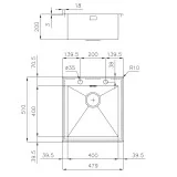 Die Spüle Foster 1205 050 ist die ideale wahl für diejenigen, die ein hochwertiges produkt und modernes design suchen. Aus Sarde