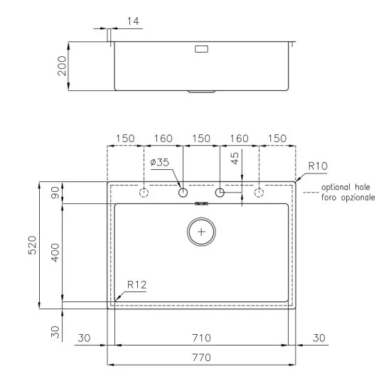 Foster 3366 050 - Inoxidable Acero Filotop Washer - Comprar en línea