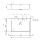 Foster 3366 050 - Lavello Monovasca Filotop in Acciaio Inox - Acquista Online