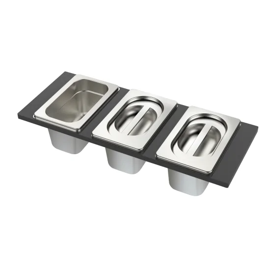 Set of 3 trays Accessories and Equipment Code: 8100 622 DETAILS Accessories sinks Wallet Size 44,8x18 cm