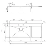 Elegant kitchen sink Foster New Wave at 1 tub. Made of high quality stainless steel, it offers a modern design and funz