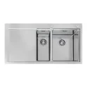 The sink Foster 1251 051: Stainless steel, 2 basins, dripper, Base 60 cm - Professional quality