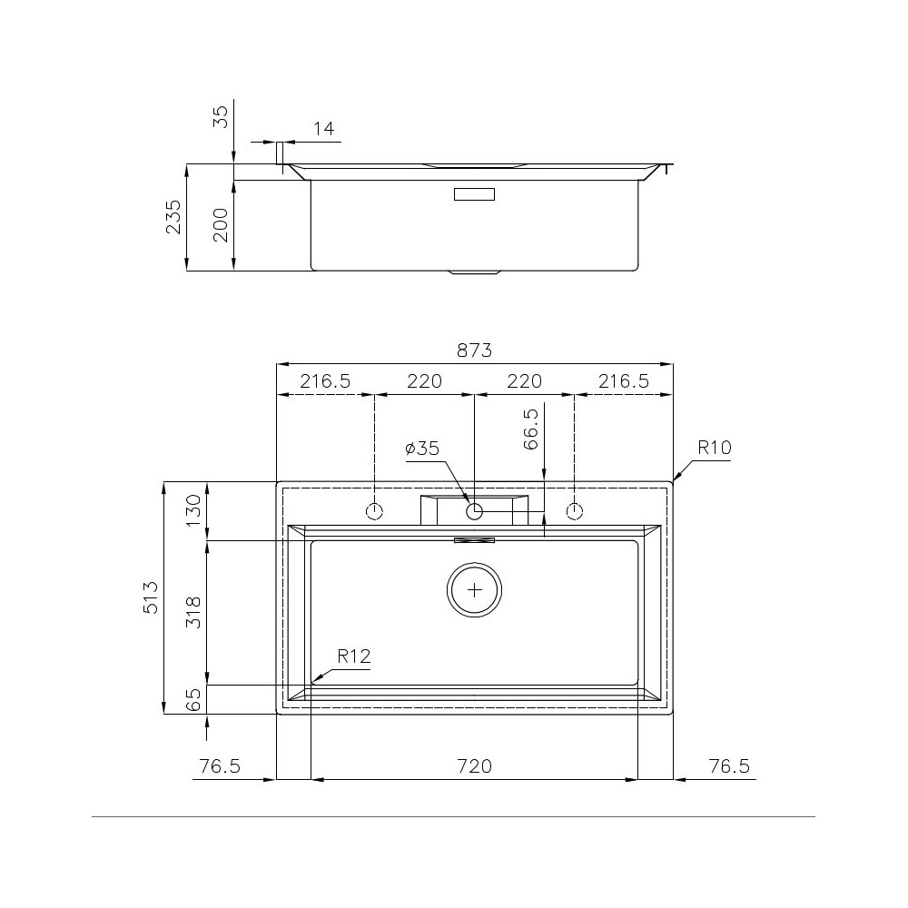 The sink Foster 2977 060: Resistant, functional, aesthetically appealing