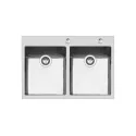 Lavello da Cucina Foster KE Q4 2 Vasche - Acciaio Inox Spazzolato - Base 80 cm