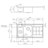 Küchenspüle Foster 2297 051, langlebig und funktional.