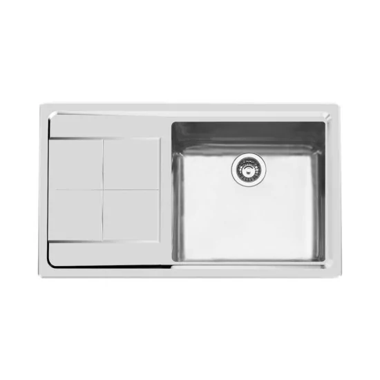 Fregadero de cocina Foster 87x51 cm - Perfecto para Espacios Ampi, Acero inoxidable de calidad