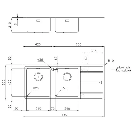 Foster 3212 051: Lavadora doble de baño profesional, resistente y funcional