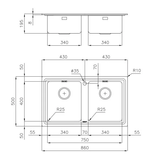 Foster 3218 001: fregadero de acero inoxidable de cocina, perfecto para todo el medio ambiente