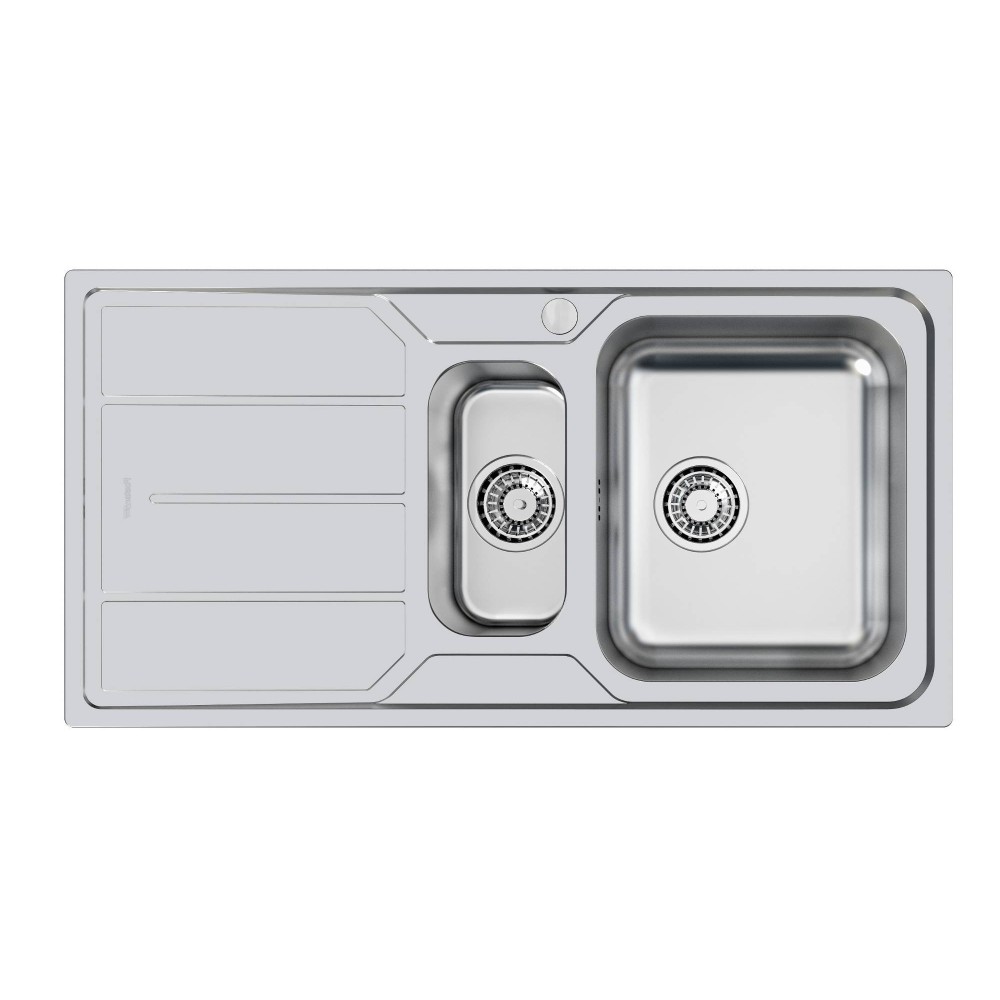 Foster 5197 061: Lavello Cucina in Acciaio Inox, 1,5 Vasche, Installazione Facile