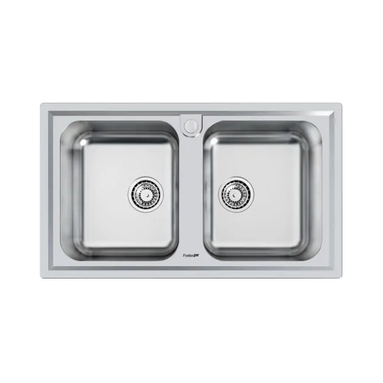 Lavello Cucina Foster 5886 060: 2 Vasche, Acciaio Inox Spazzolato, Installazione Facile
