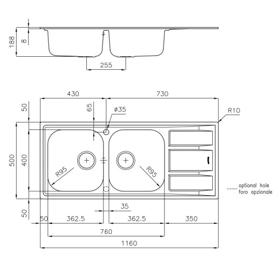 Foster 1972 061: Küchenspüle Professional, Resistant und Funktionell