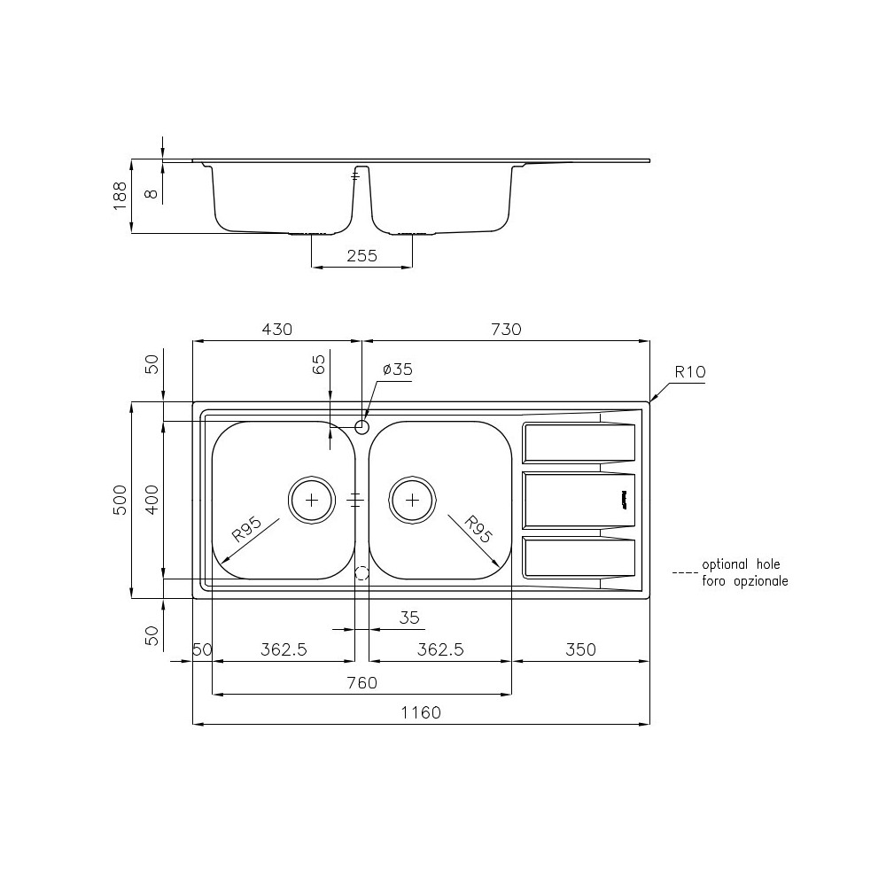 Foster 1972 061: Küchenspüle Professional, Resistant und Funktionell