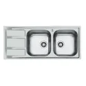 Lavello Foster 1972 061 - Acciaio Inox, 2 Vasche, Design Moderno