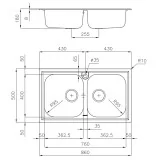 Foster 1974 960: Professional stainless steel sink for Durature kitchens