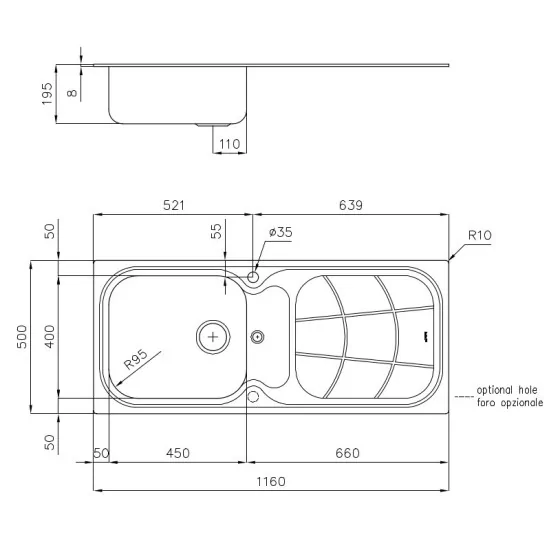 L'évier Foster 1513 201 - Acier inoxydable, Design moderne, Qualité supérieure