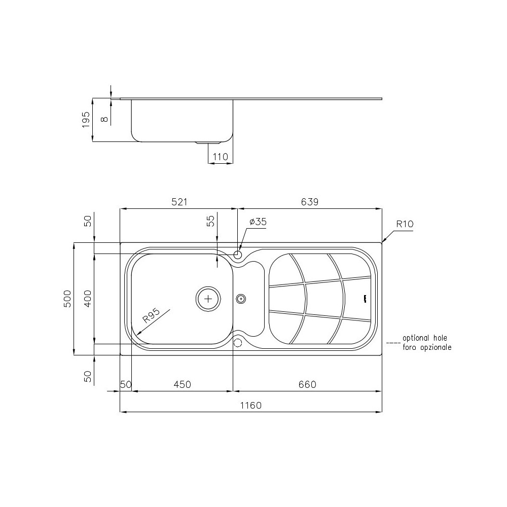 L'évier Foster 1513 201 - Acier inoxydable, Design moderne, Qualité supérieure