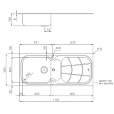 Lavello Foster 1513 201 - Acciaio Inox, Design Moderno, Qualità Superior