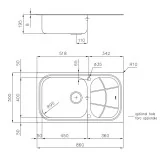 Die Spüle Foster 1561 201 - Basis 60 cm