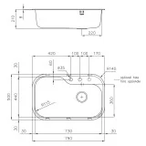 The sink Foster 1679 660 base 80
