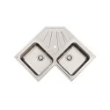 Fregadero de cocina Foster 3303 060 Angle Inox Brushed - 2 Tanks