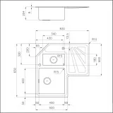 Foster 3308 050 : évier de cuisine en acier inoxydable, base 90 cm