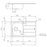 Кухонные раковины Foster 79x50 см - 1 ванная - Нержавеющая сталь - упруго и функционально
