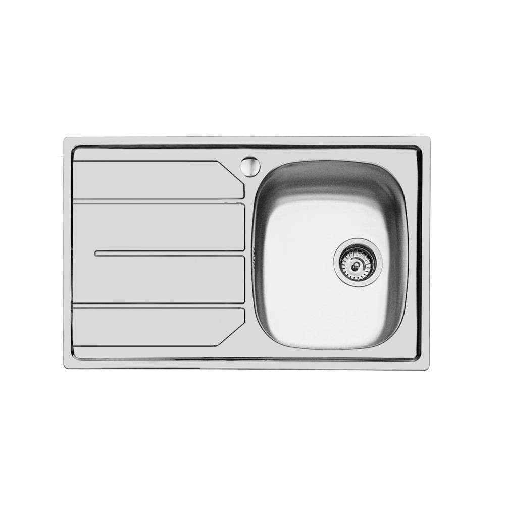 Évier de cuisine Foster 79x50 cm - 1 baignoire - Acier inoxydable - résistant et fonctionnel