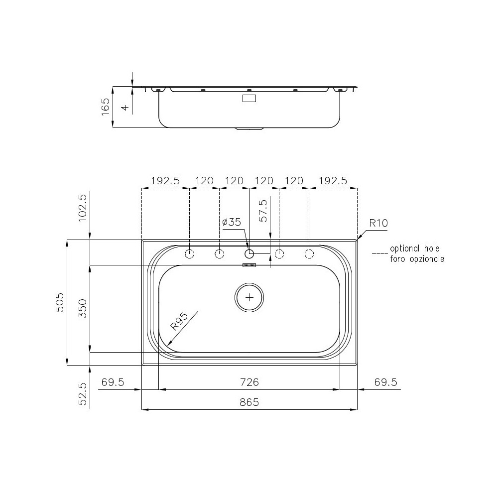 Lavello Foster 1180 150 | Acciaio Inox | 1 Vasca Ampia | Acquista Online