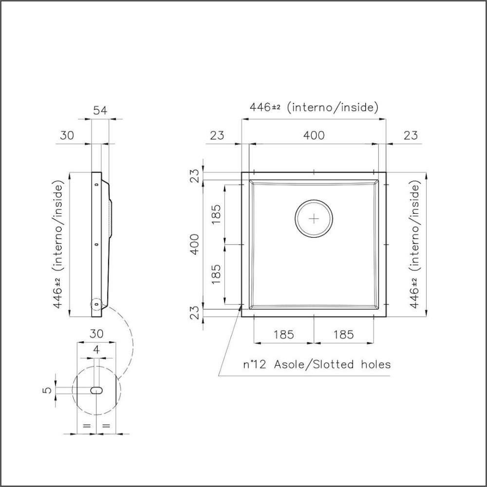 Foster 5555 240 – Unterbau-Küchenspüle, modernes Design, gebürsteter Edelstahl