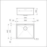 Foster 1715 850: Évier en acier inoxydable, Base 60 cm, Acheter en ligne