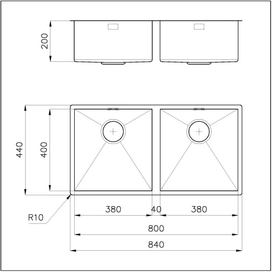 Foster 1221 850 - Kitchen sink Professional, Buy Online